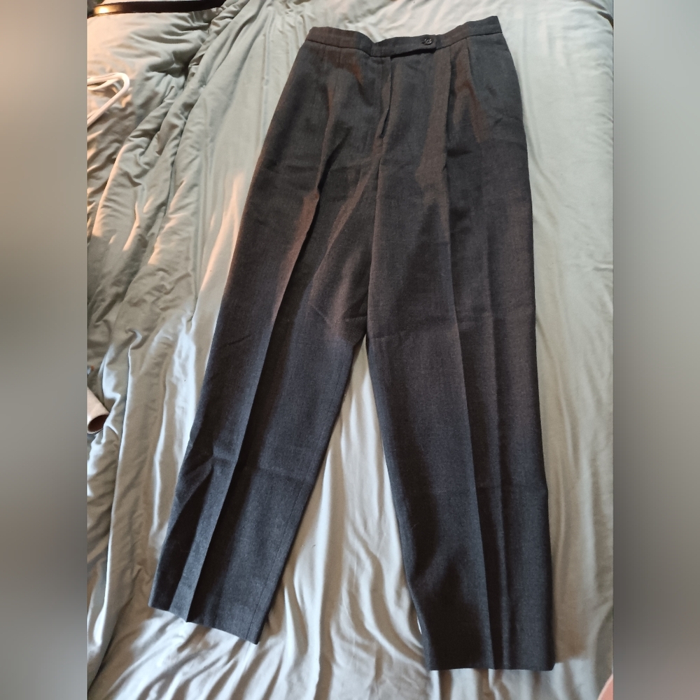 Wool Pleated Trousers